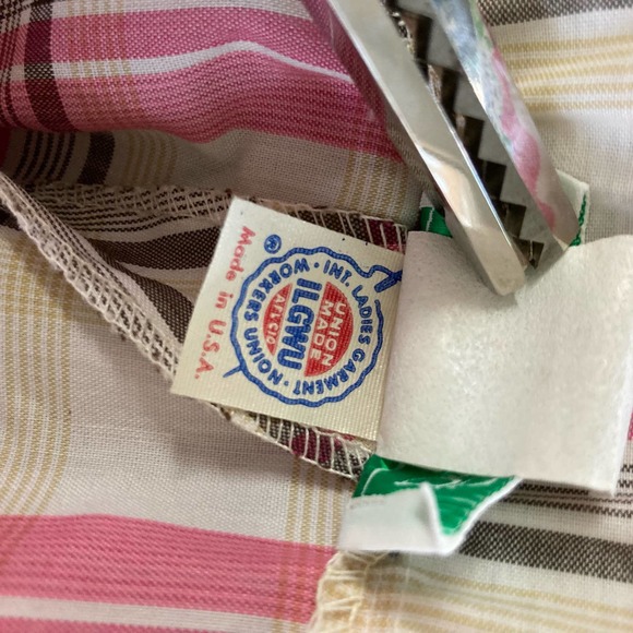 Vintage‎ 70s Pink Plaid Tartan High Rise Wide Leg Flare Pants // Size 10 Medium - Picture 6 of 7